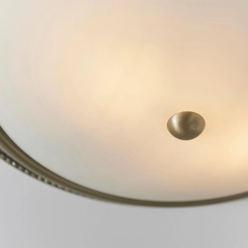 Endon Atlas 2 Light Brass Flush Ceiling Light