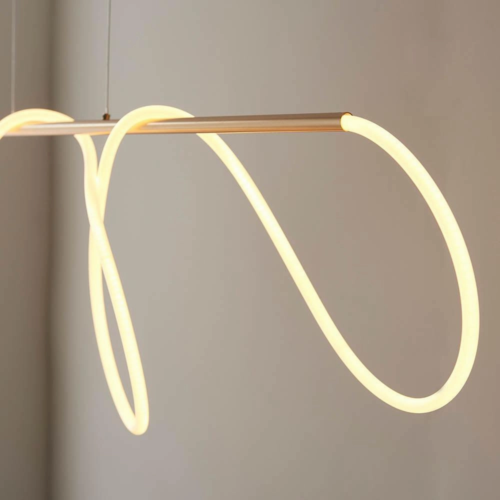 Endon Attalea 1 Light Bar Satin Gold Ceiling Pendant