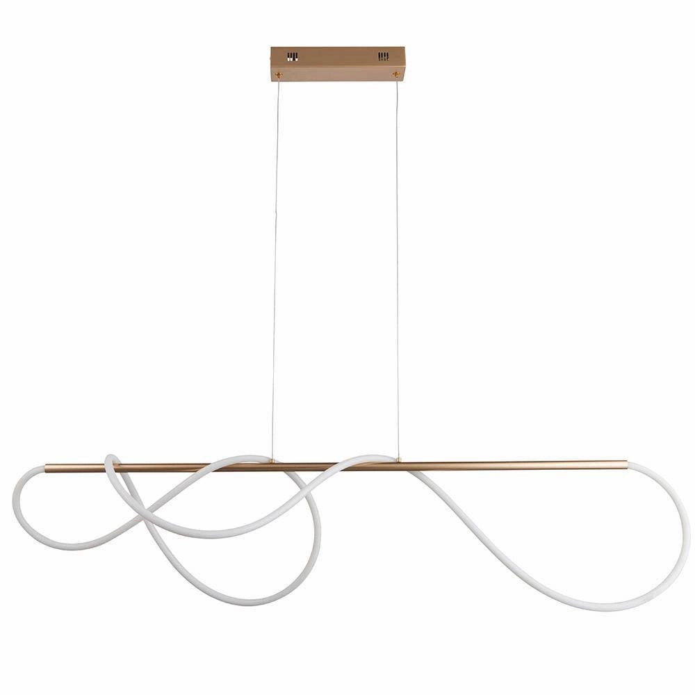 Endon Attalea 1 Light Bar Satin Gold Ceiling Pendant