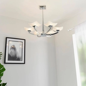 Endon Ayres 6 Arm Polished Chrome Semi Flush Ceiling Light simple ceiling design light