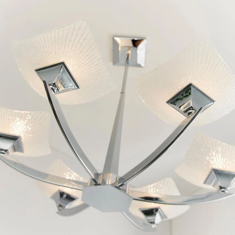 Endon Ayres 6 Arm Polished Chrome Semi Flush Ceiling Light