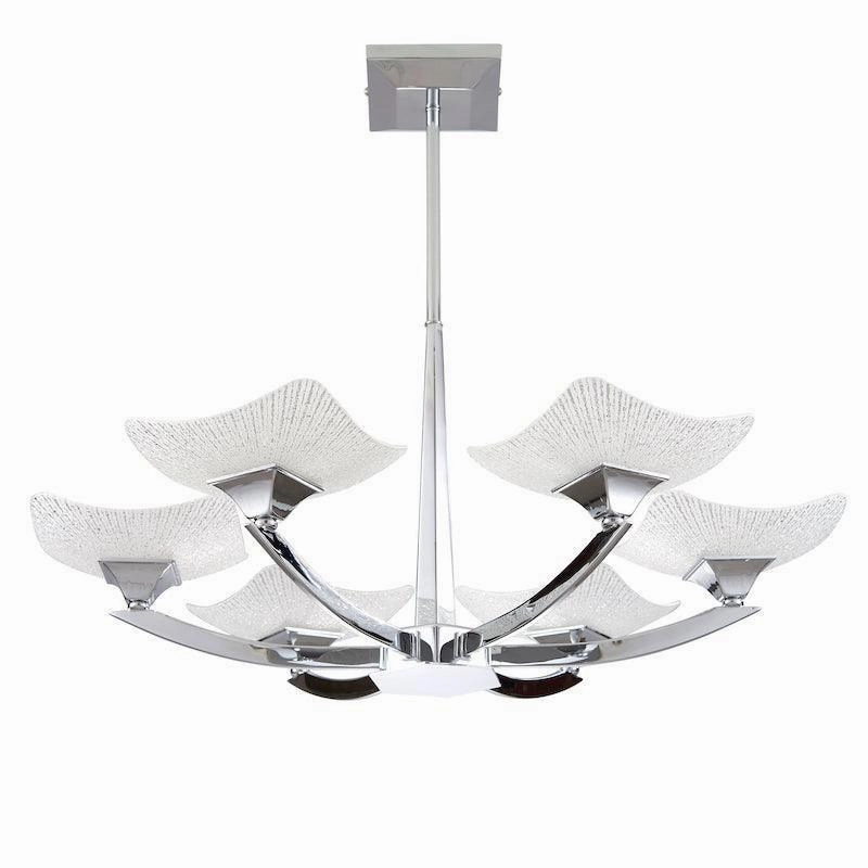 Endon Ayres 6 Arm Polished Chrome Semi Flush Ceiling Light