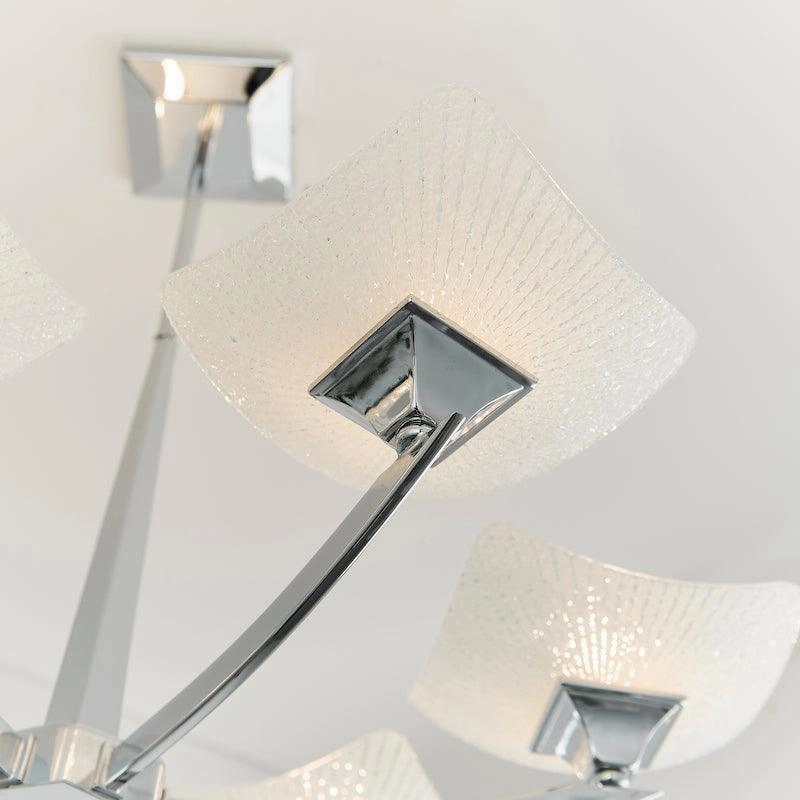 Endon Ayres 6 Arm Polished Chrome Semi Flush Ceiling Light