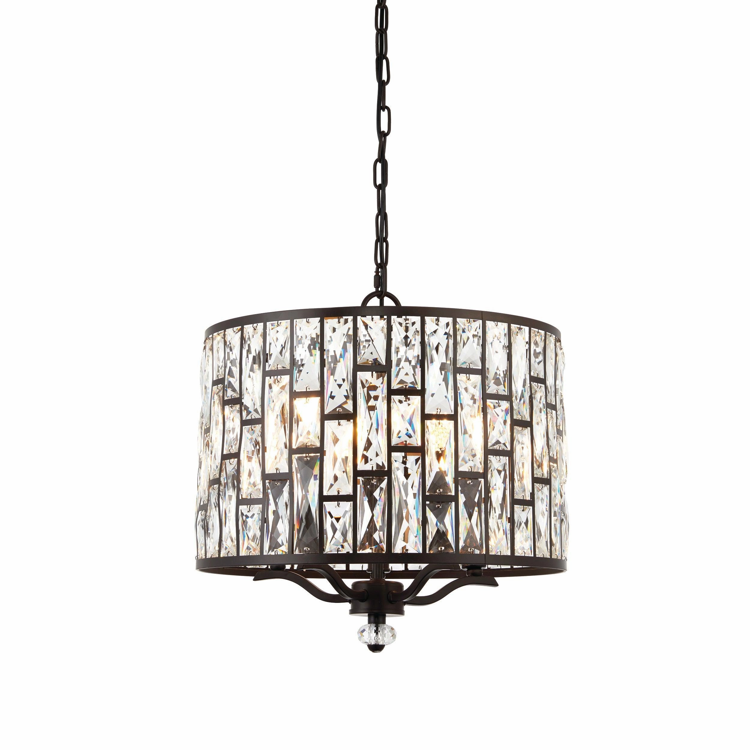 Endon Belle 5 Light Clear Glass Crystal Ceiling Pendant