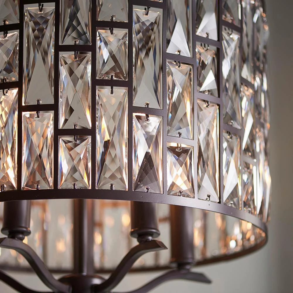 Endon Belle 5 Light Clear Glass Crystal Ceiling Pendant