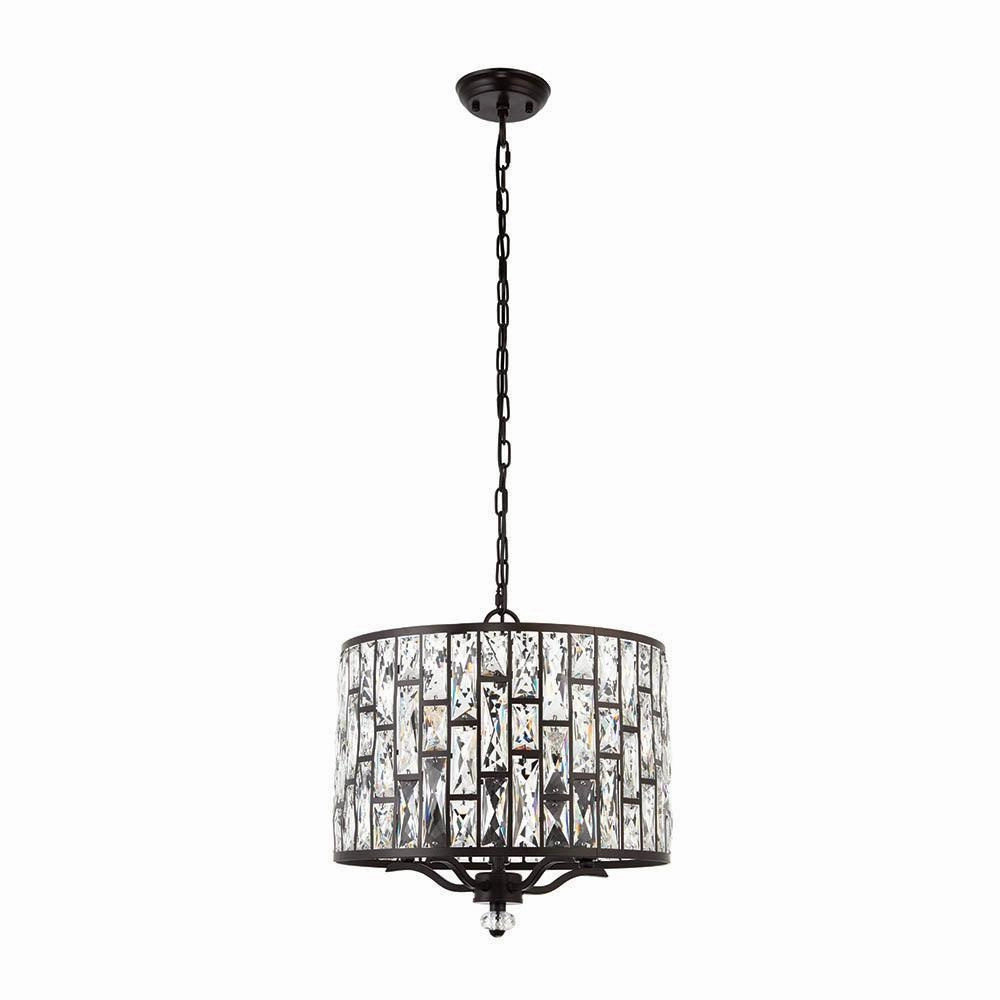 Endon Belle 5 Light Clear Glass Crystal Ceiling Pendant