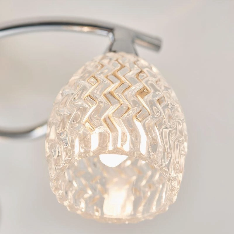 Endon Boyer 3 Arm Chrome Flush Ceiling Light
