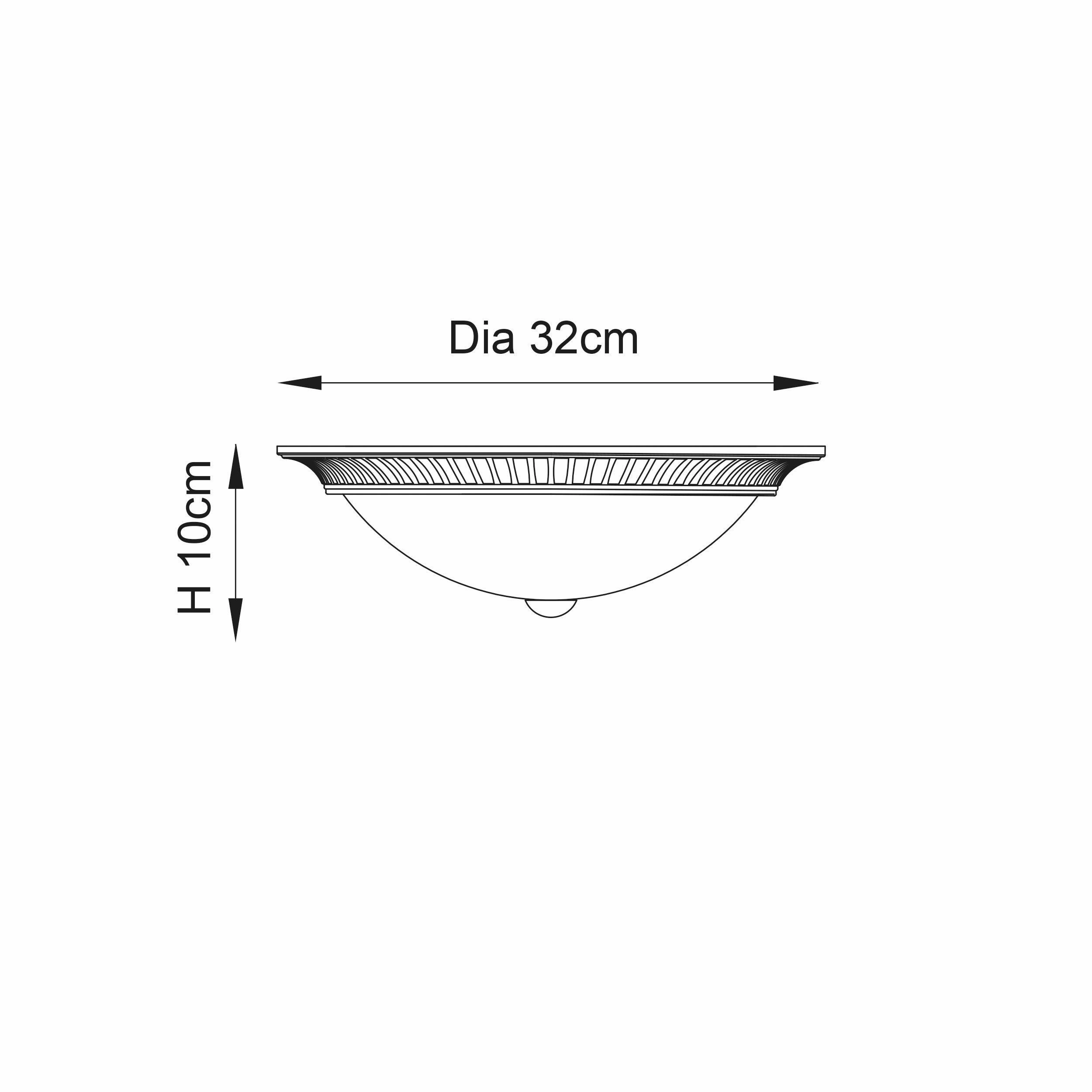 Endon Brahm Brass & Frosted Glass Flush Ceiling Light Endon