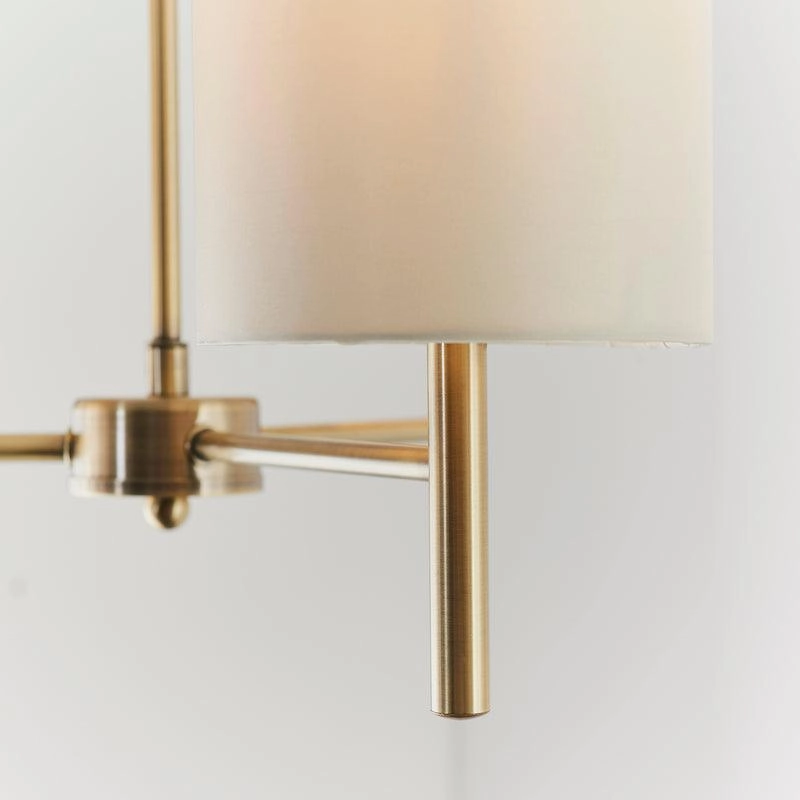 Endon Brio 3 Arm Antique Brass Semi Flush Ceiling Light
