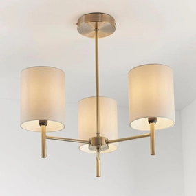 Endon Brio 3 Arm Antique Brass Semi Flush Ceiling Light simple ceiling design light