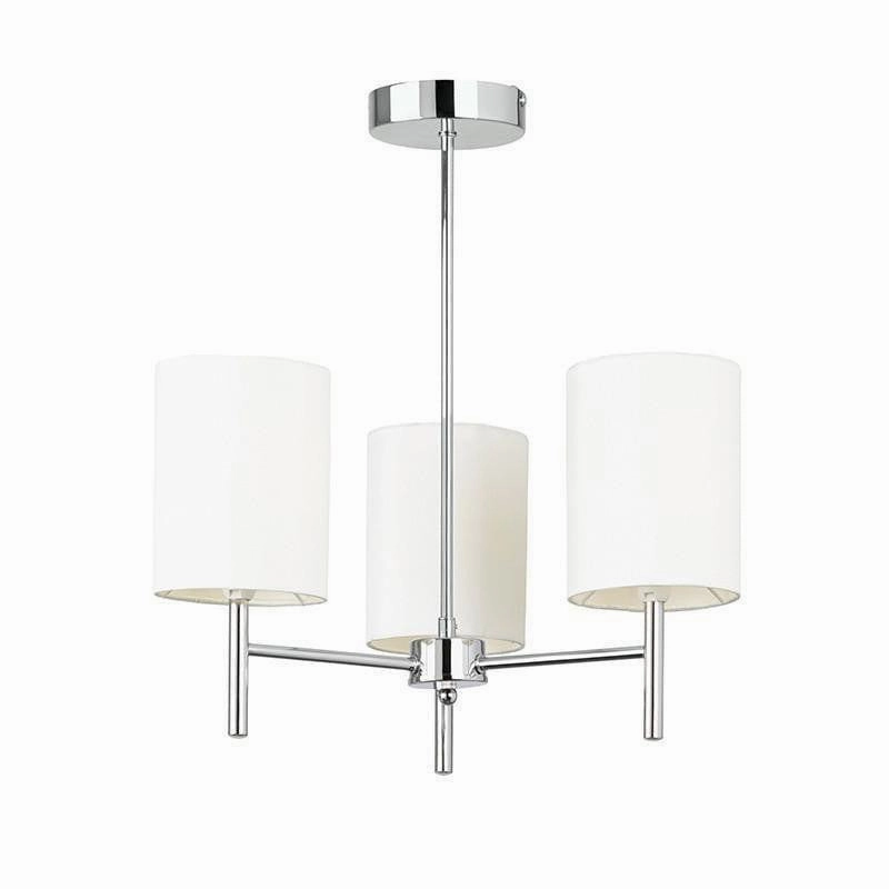 Endon Brio 3 Arm Chrome Finish Semi Flush Ceiling Light