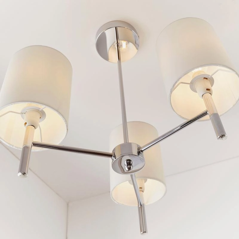 Endon Brio 3 Arm Chrome Finish Semi Flush Ceiling Light