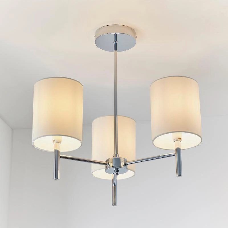 Endon Brio 3 Arm Chrome Finish Semi Flush Ceiling Light simple ceiling design light
