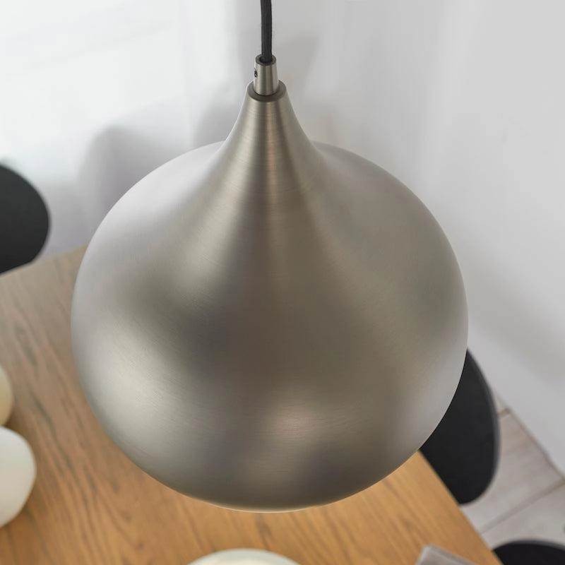 Endon Brosnan 1 Light Matt Nickel Pendant Ceiling Light