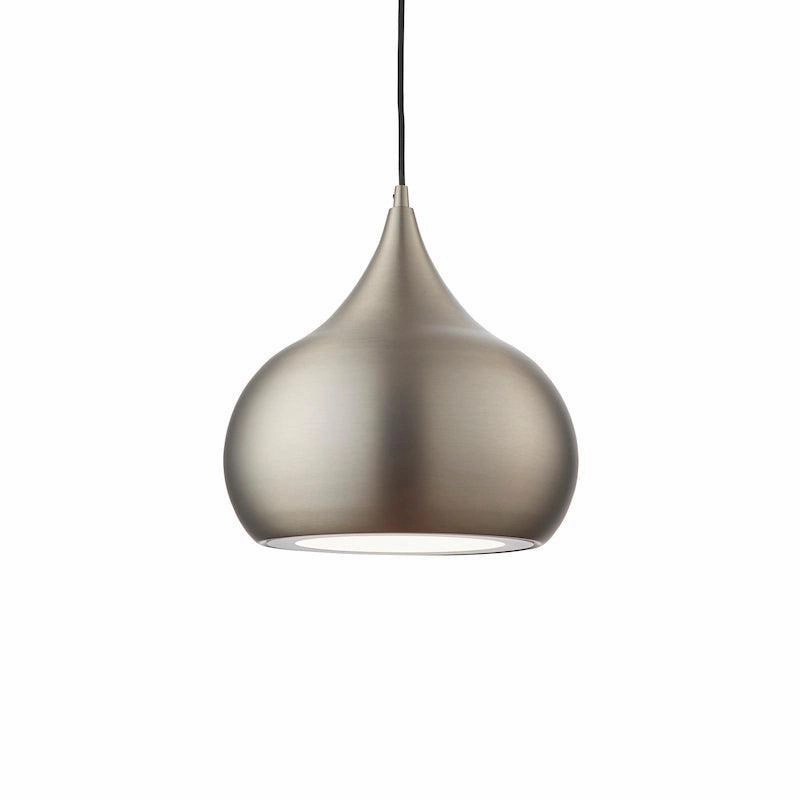 Endon Brosnan 1 Light Matt Nickel Pendant Ceiling Light