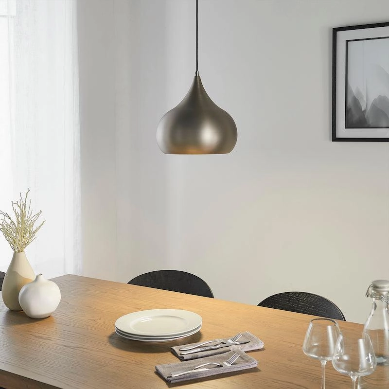 Endon Brosnan 1 Light Matt Nickel Pendant Ceiling Light
