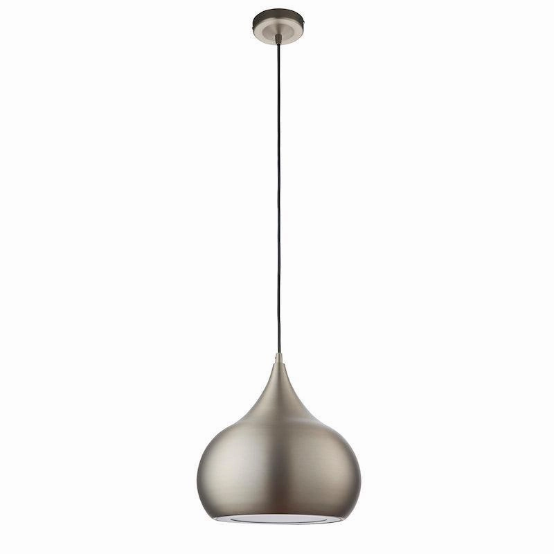 Endon Brosnan 1 Light Matt Nickel Pendant Ceiling Light