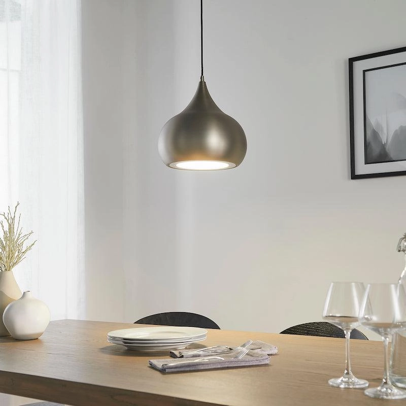 Endon Brosnan 1 Light Matt Nickel Pendant Ceiling Light simple ceiling design light