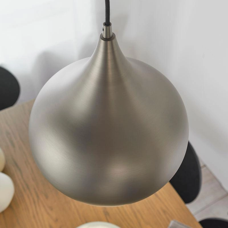 Endon Brosnan 1 Light Matt Nickel Pendant Ceiling Light