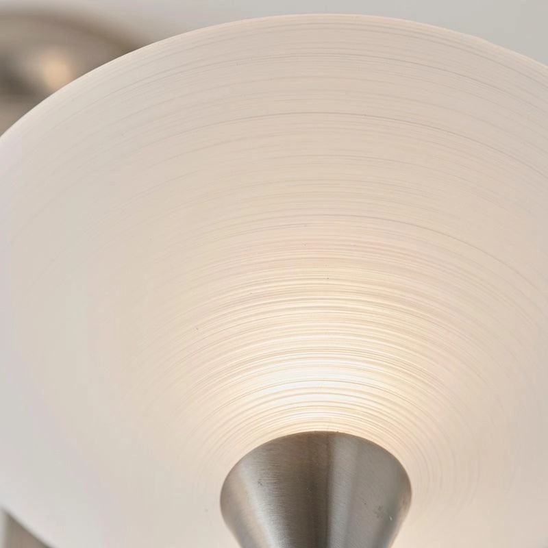 Endon Cagney 5 Light Chrome & Glass Semi Flush Ceiling Light