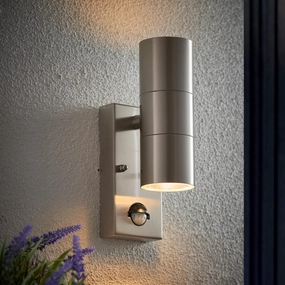 Endon Canon Stainless Steel Outdoor PIR Up & Down Wall Light outdoor wall lamp