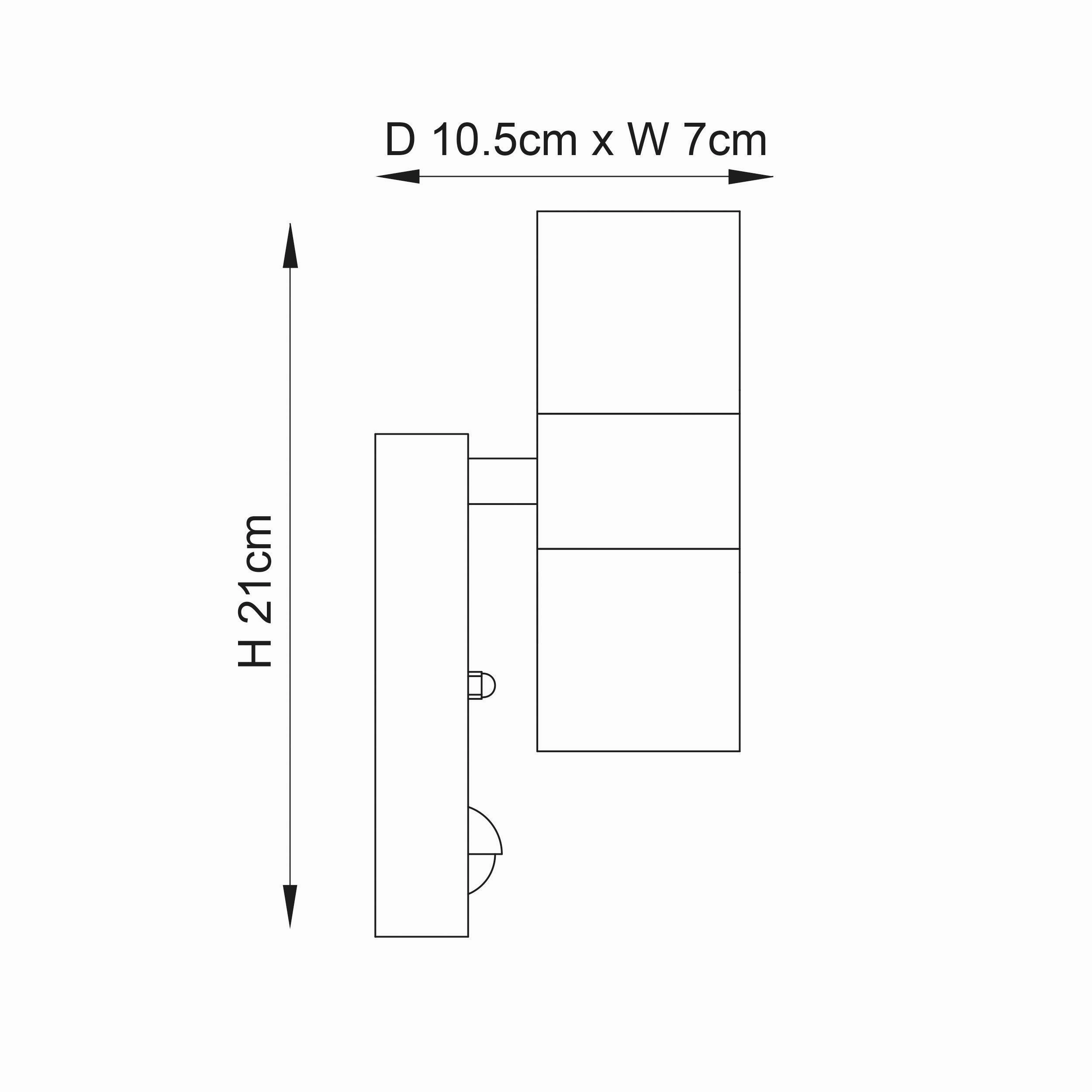 Endon Canon Stainless Steel Outdoor PIR Up & Down Wall Light