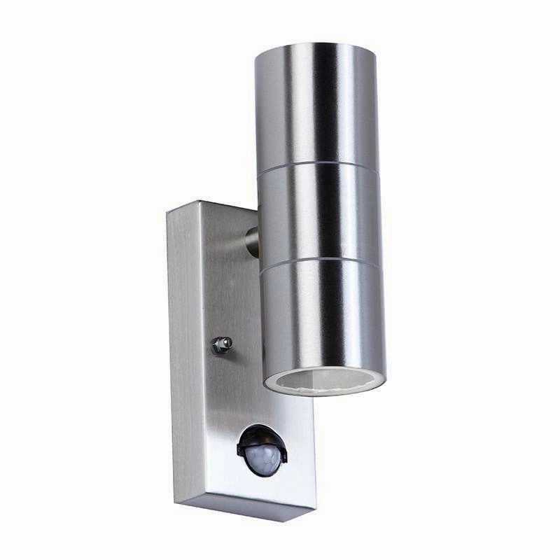 Endon Canon Stainless Steel Outdoor PIR Up & Down Wall Light