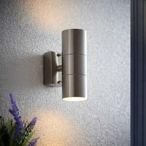 Endon Canon Stainless Steel Outdoor Up & Down Wall Light outdoor wall lamp