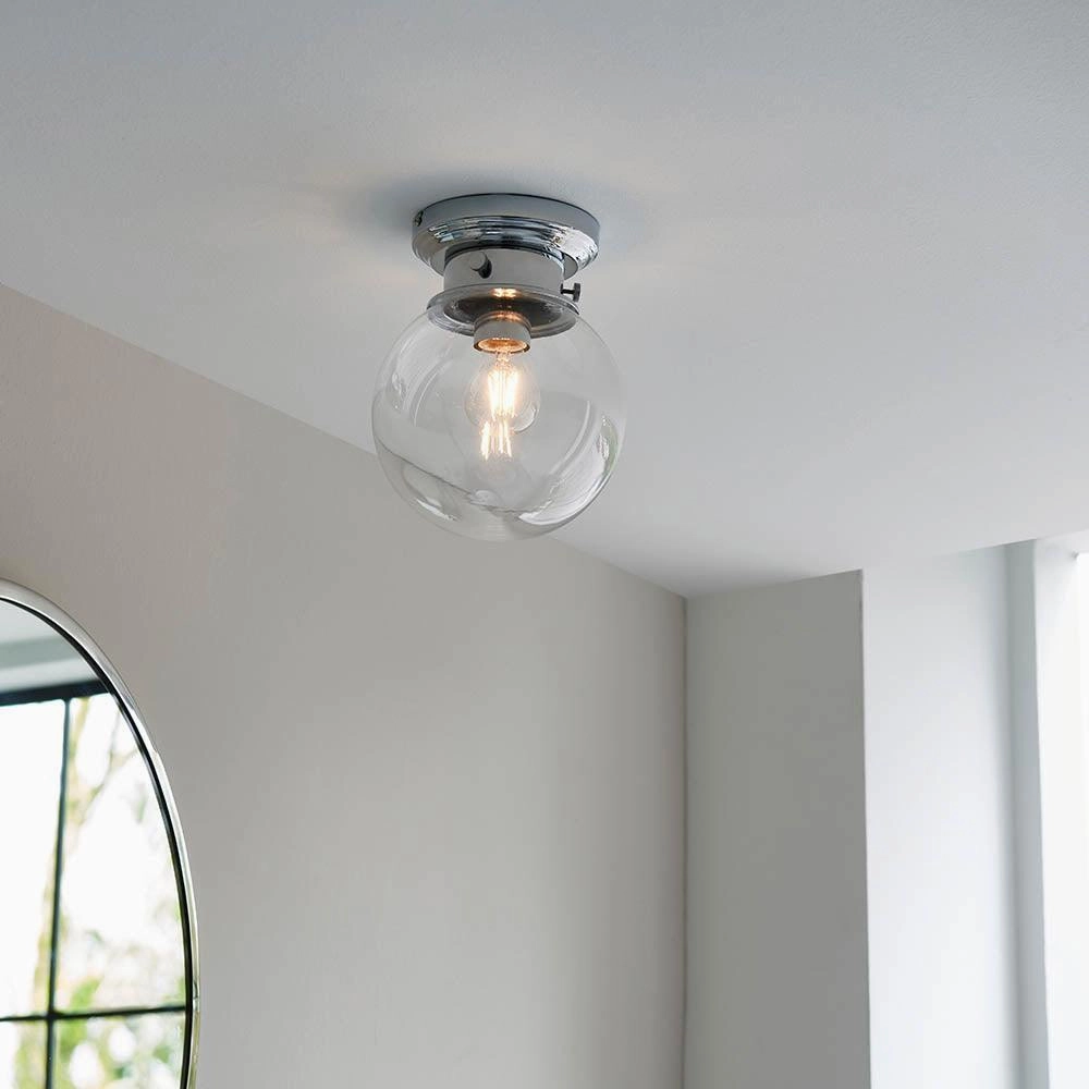 Endon Cheswick 1 Light Flush Bathroom Ceiling Light