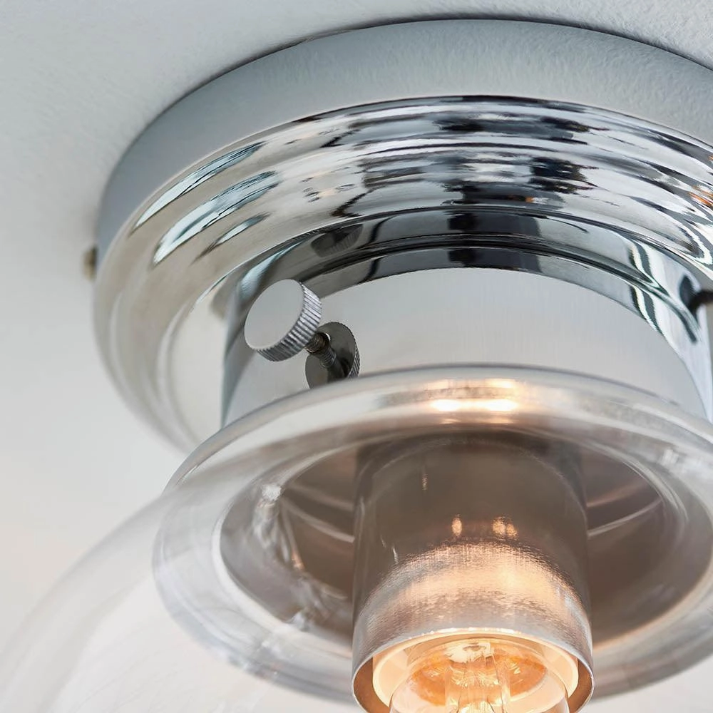 Endon Cheswick 1 Light Flush Bathroom Ceiling Light