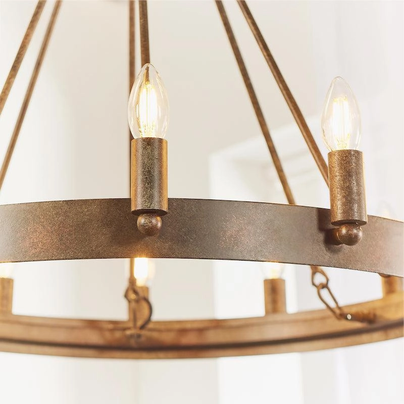 Endon Chevalier 12 Light Aged Metal Pendant Ceiling Light