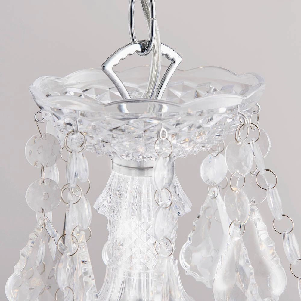 Endon Clarence 12 Arm Chrome & Clear Acrylic Chandelier