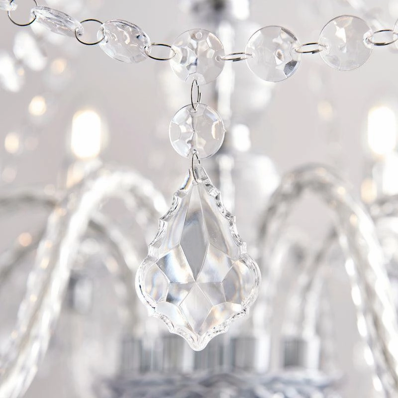 Endon Clarence 12 Arm Chrome & Clear Acrylic Chandelier