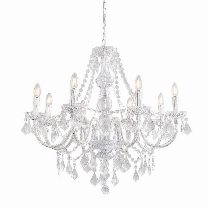 Endon Clarence Chrome & Clear Acrylic Chandelier
