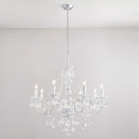 Endon Clarence Chrome & Clear Acrylic Chandelier simple ceiling design light