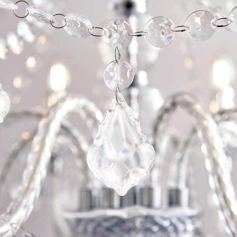 Endon Clarence Chrome & Clear Acrylic Chandelier