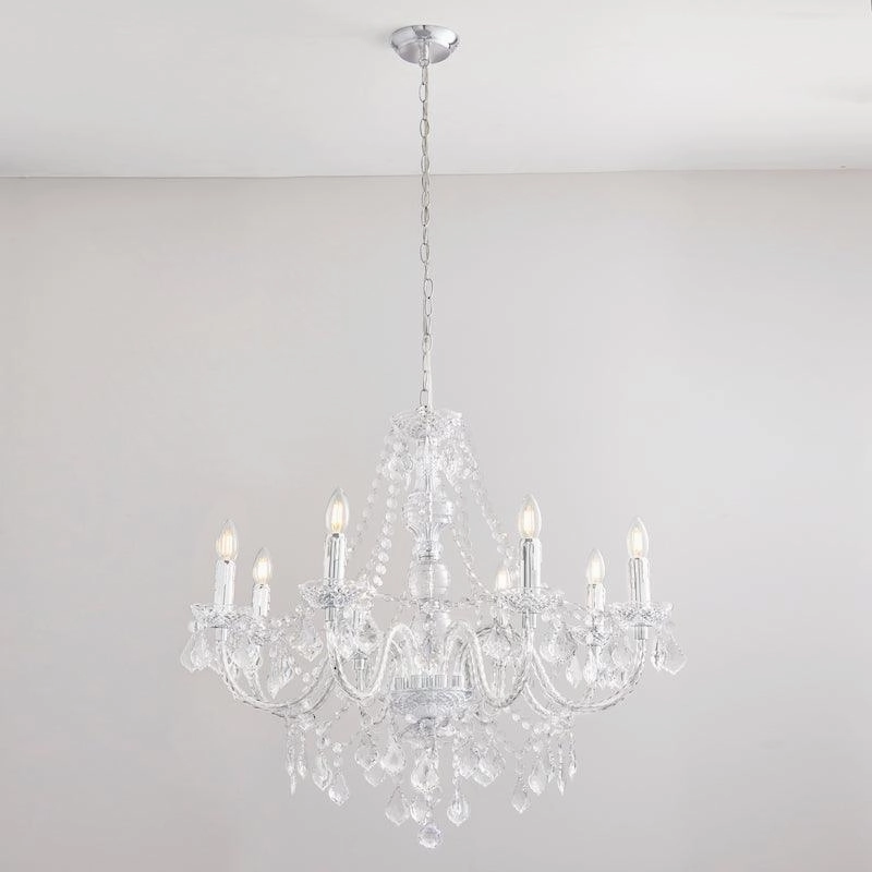 Endon Clarence Chrome & Clear Acrylic Chandelier simple ceiling design light