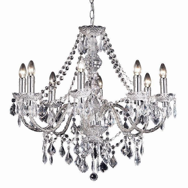 Endon Clarence Chrome & Clear Acrylic Chandelier
