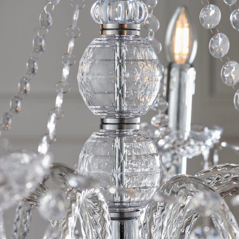 Endon Clarence Chrome & Clear Acrylic Chandelier