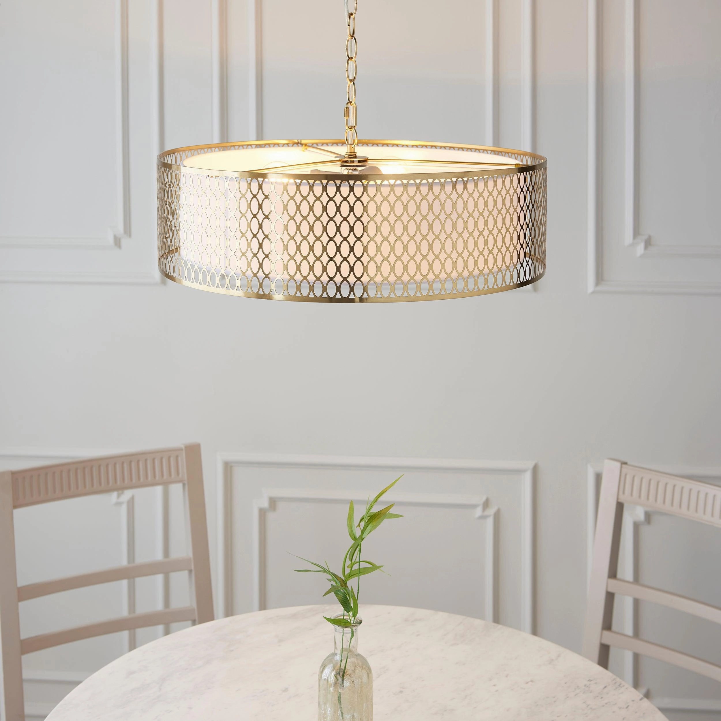 Endon Cordero 3 Light Gold Ceiling Pendant