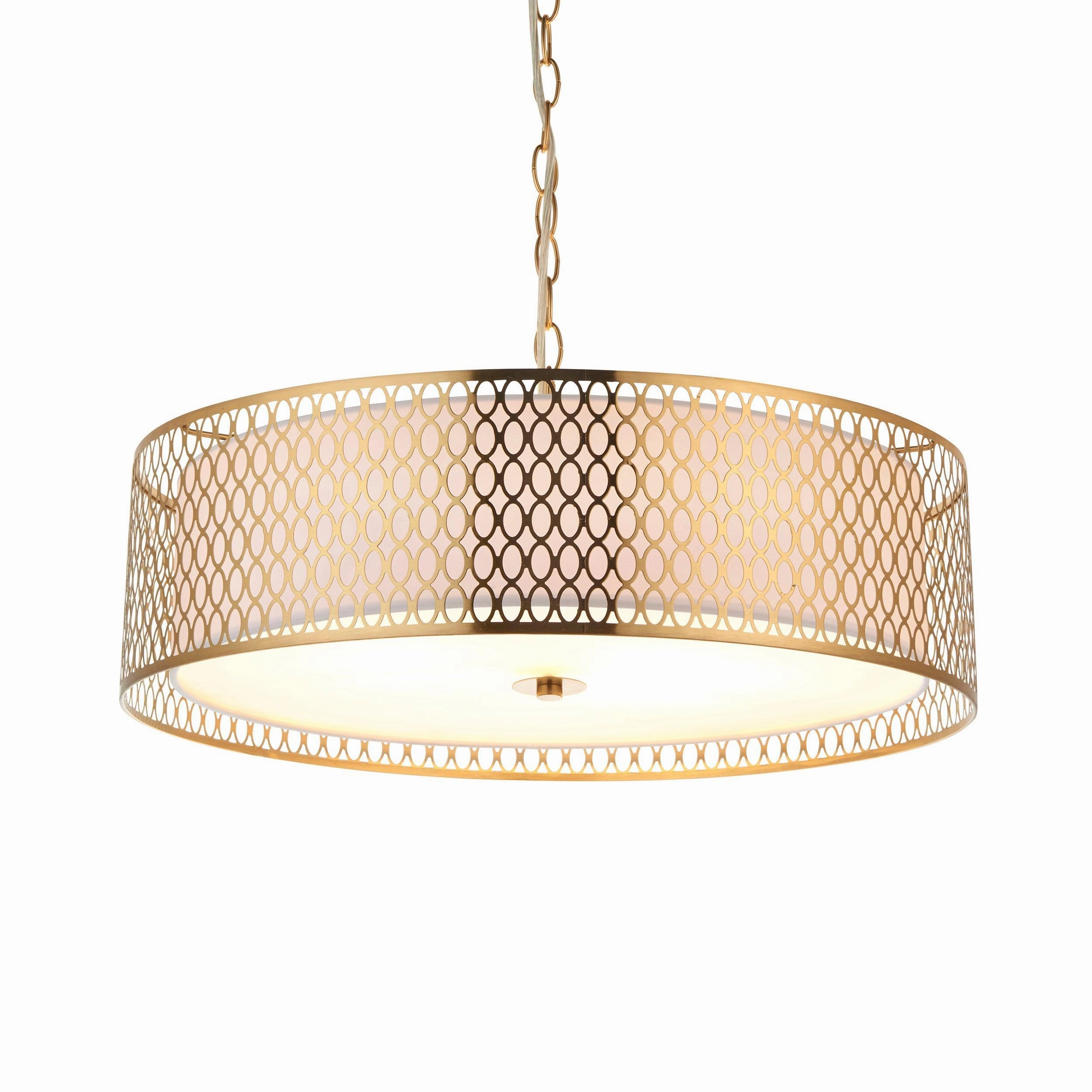 Endon Cordero 3 Light Gold Ceiling Pendant