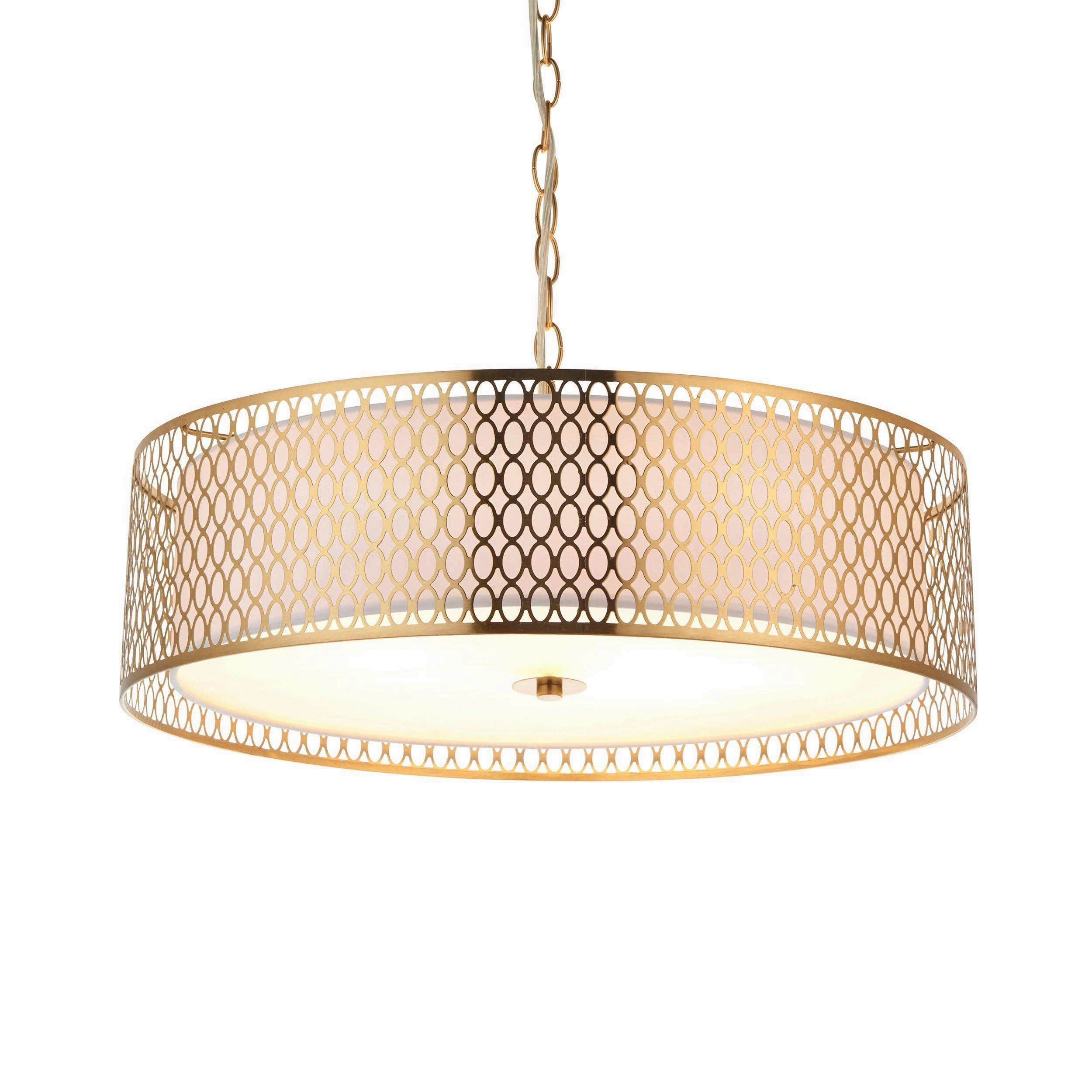 Endon Cordero 3 Light Gold Ceiling Pendant