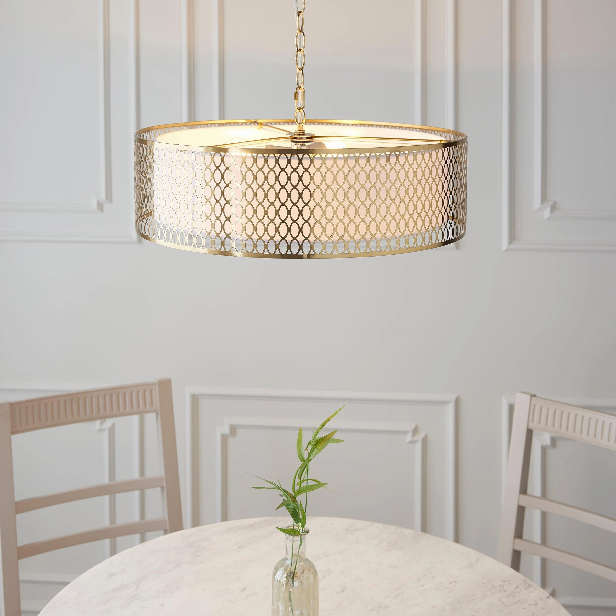 Endon Cordero 3 Light Gold Ceiling Pendant