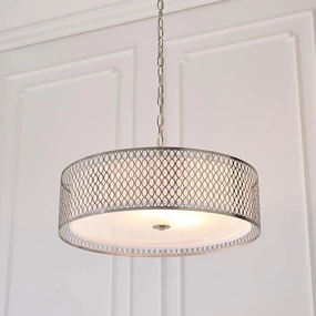 Endon Cordero 3 Light Satin Nickel Ceiling Pendant simple ceiling design light