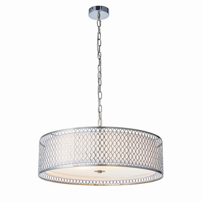 Endon Cordero 3 Light Satin Nickel Ceiling Pendant