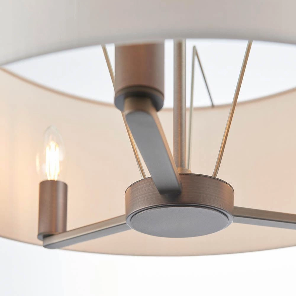 Endon Daley 3 Light Bronze Finish Ceiling Pendant