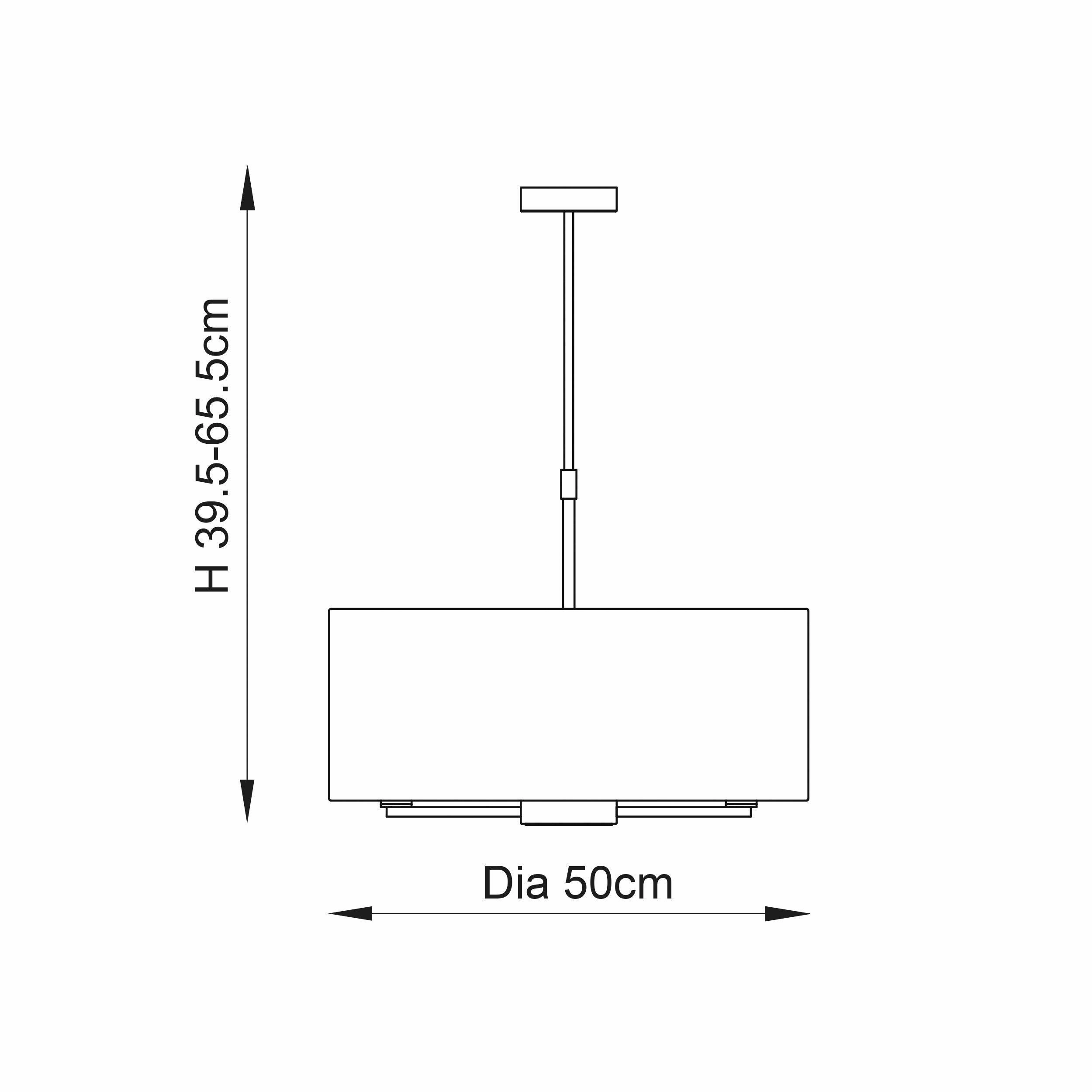 Endon Daley 3 Light Bronze Finish Ceiling Pendant