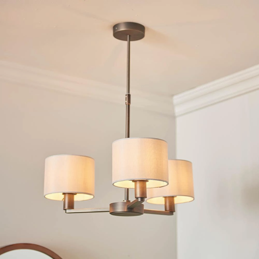 Endon Daley 3 Light Large Bronze Finish Ceiling Pendant