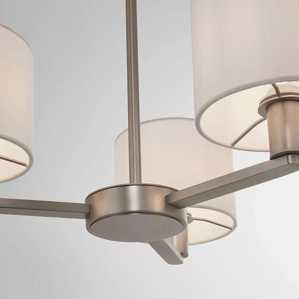 Endon Daley 3 Light Nickel Finish Ceiling Pendant
