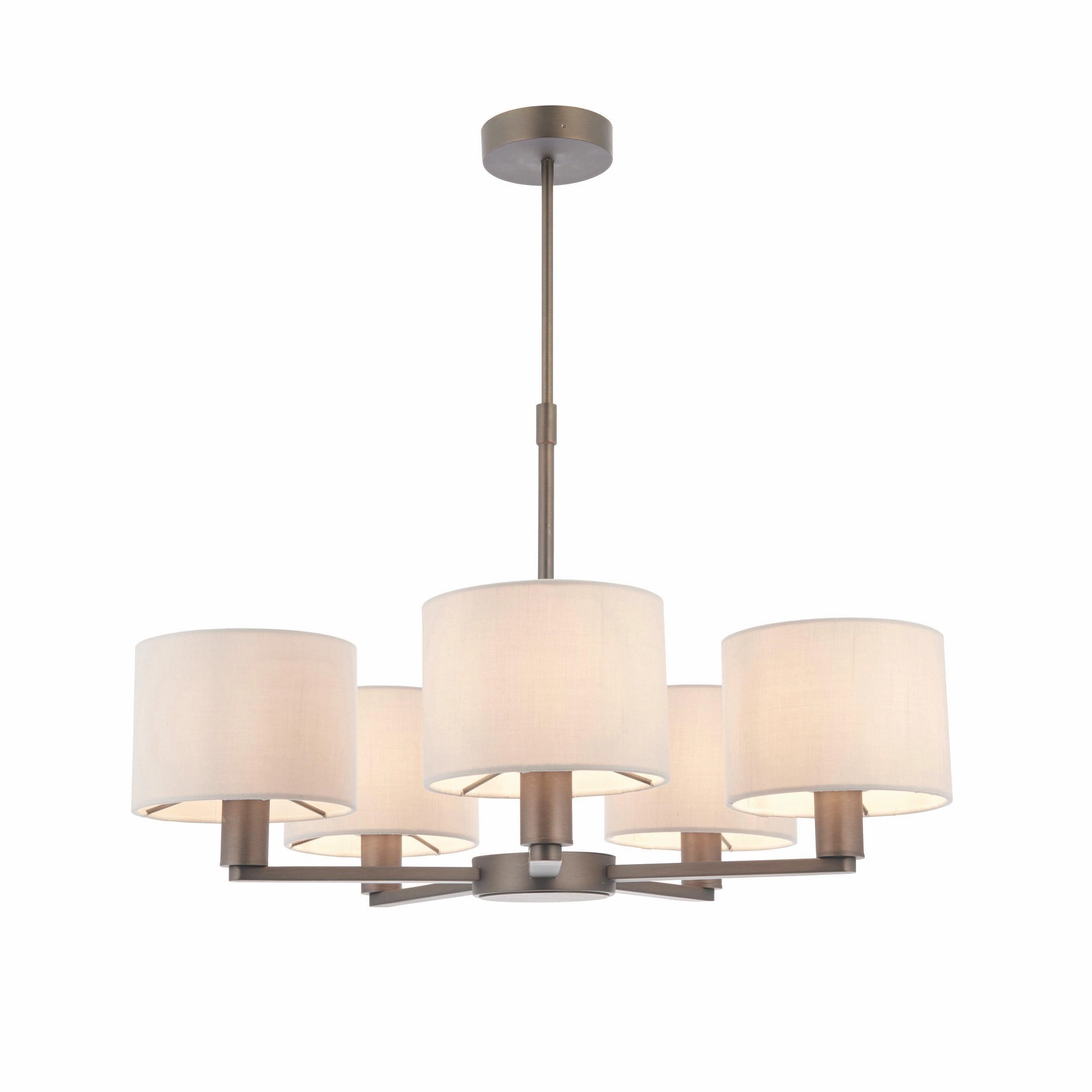 Endon Daley 5 Light Bronze Finish Pendant Ceiling Light